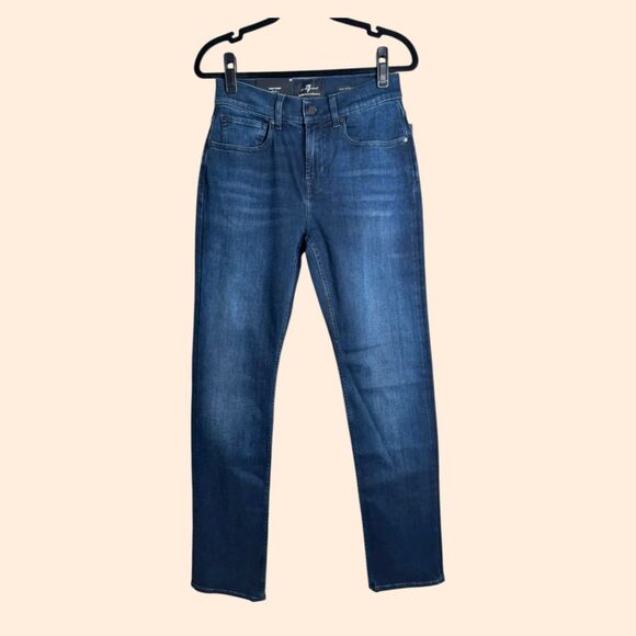 7 For All Mankind Luxe Classic Straight Jeans - Picture 1 of 8